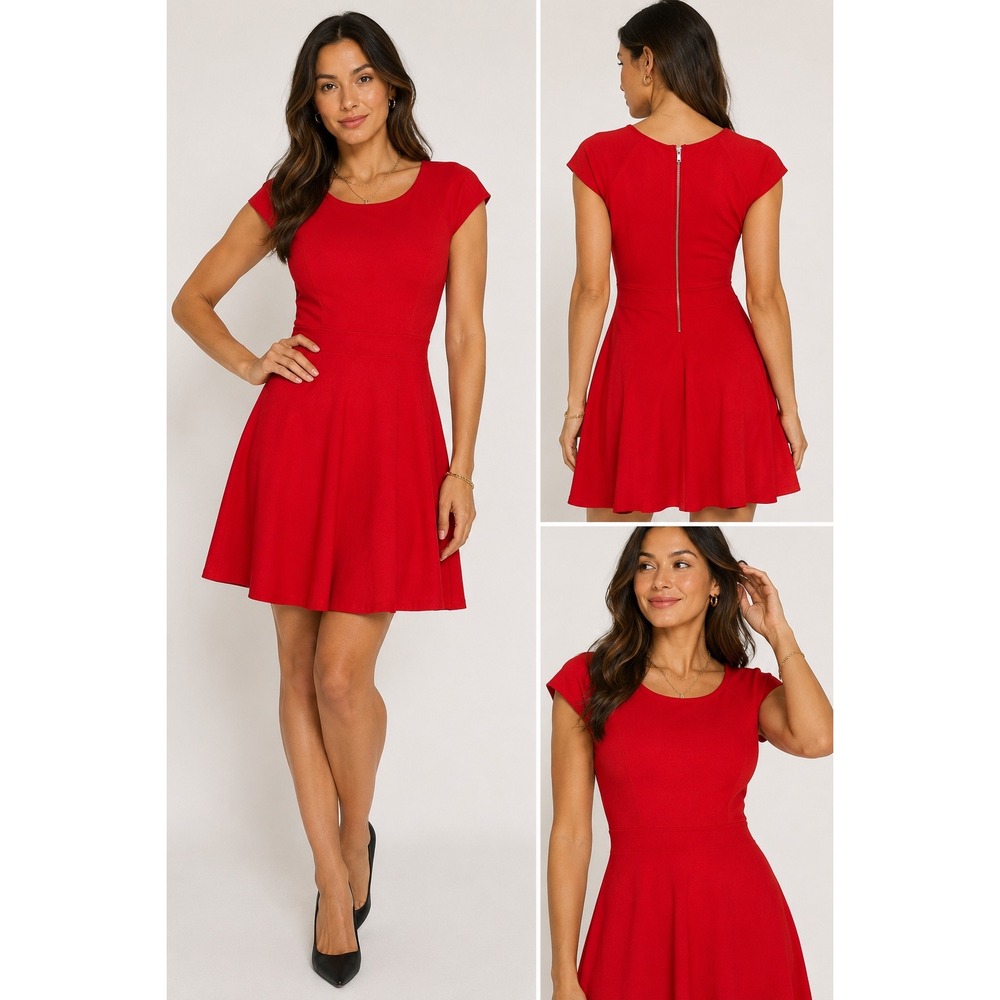 Diane‎ Von Furstenberg Red Fit & Flare Dress – Size 4
